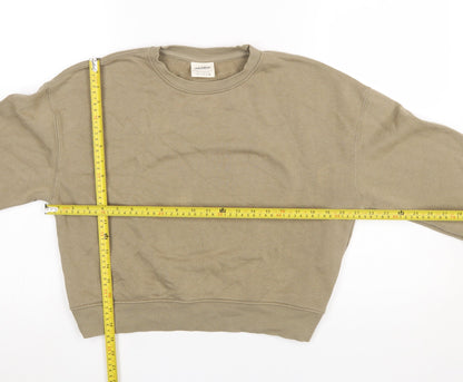 Womens UK Size S Pull & Bear Beige Pullover Sweatshirt
