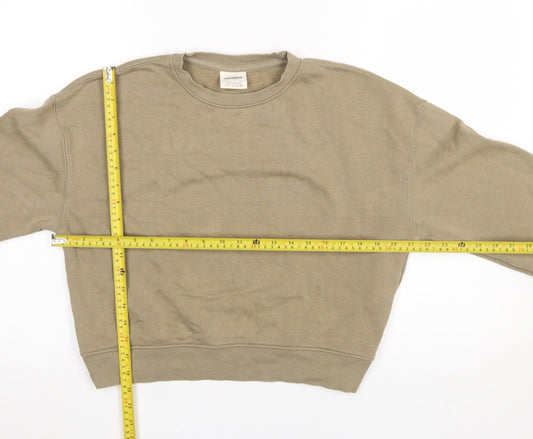 Womens UK Size S Pull & Bear Beige Pullover Sweatshirt