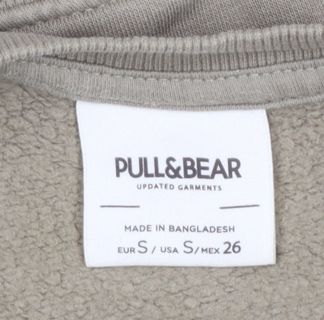Womens UK Size S Pull & Bear Beige Pullover Sweatshirt