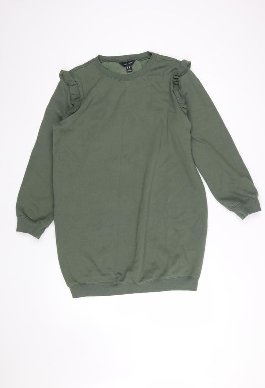 Womens UK Size 12 New Look Green Pullover Sweatshirt