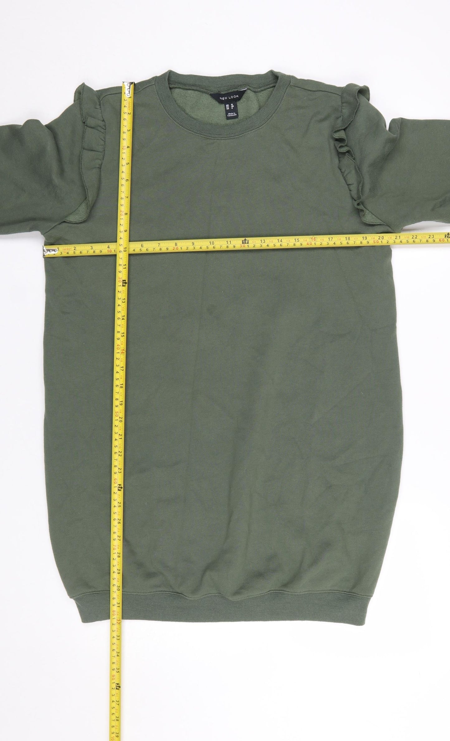Womens UK Size 12 New Look Green Pullover Sweatshirt
