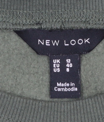 Womens UK Size 12 New Look Green Pullover Sweatshirt