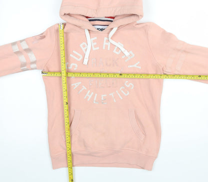 Womens UK Size 10 Superdry Pink Pullover Hoodie