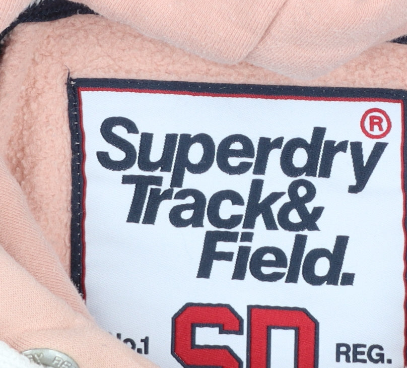 Womens UK Size 10 Superdry Pink Pullover Hoodie