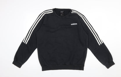 Mens UK Size M adidas Black Pullover Sweatshirt