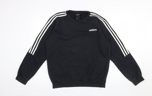 Mens UK Size M adidas Black Pullover Sweatshirt