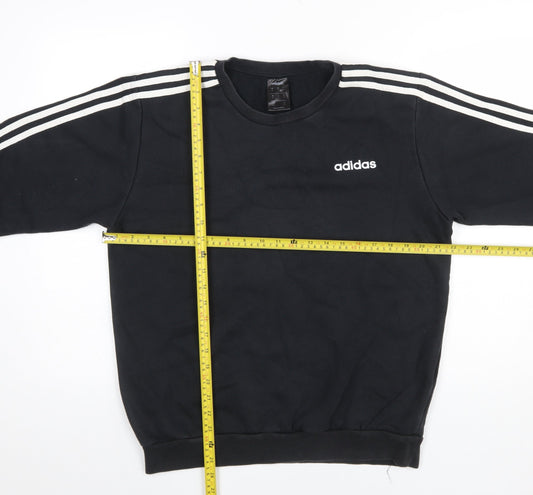 Mens UK Size M adidas Black Pullover Sweatshirt