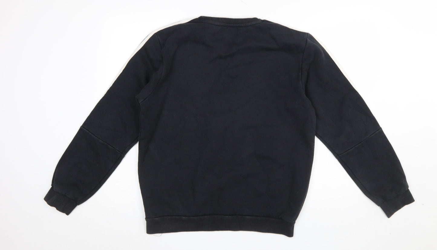 Mens UK Size M adidas Black Pullover Sweatshirt