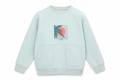 FatFace Boys Green Pullover Sweatshirt 10-11 Years Graphic Print