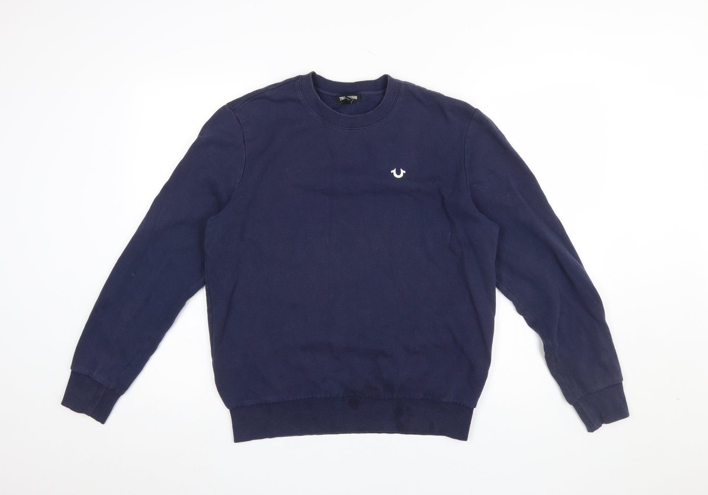 Mens UK Size S True Religion Blue Pullover Sweatshirt