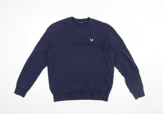 Mens UK Size S True Religion Blue Pullover Sweatshirt