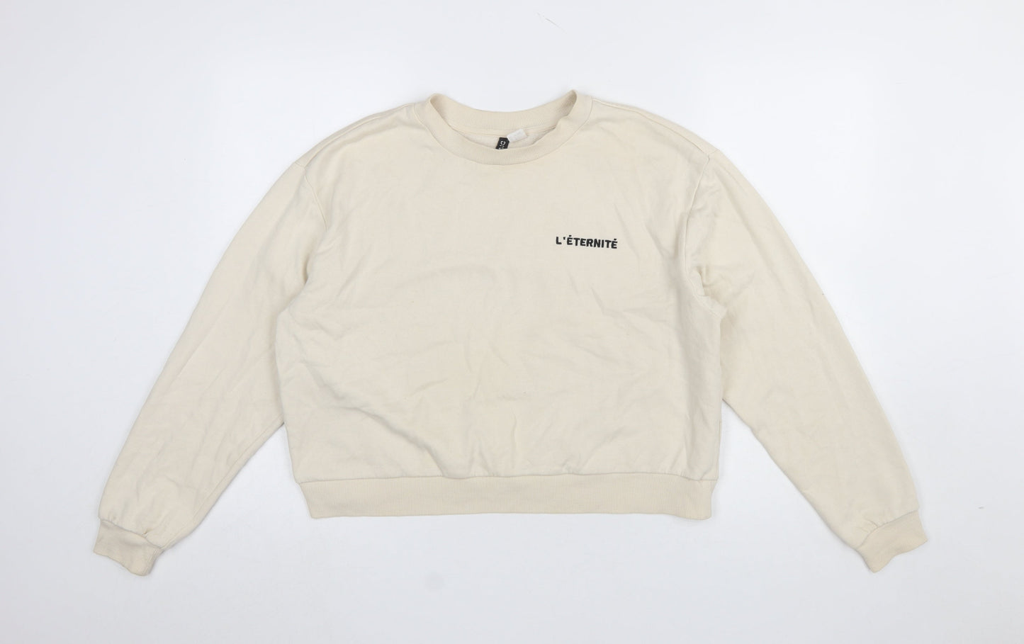Womens UK Size L H&M Beige Pullover Sweatshirt