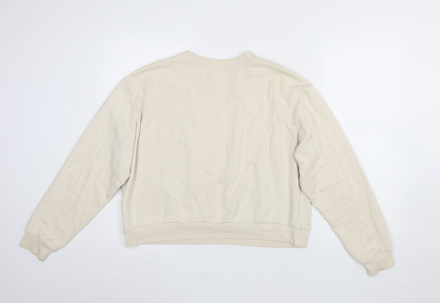 Womens UK Size L H&M Beige Pullover Sweatshirt