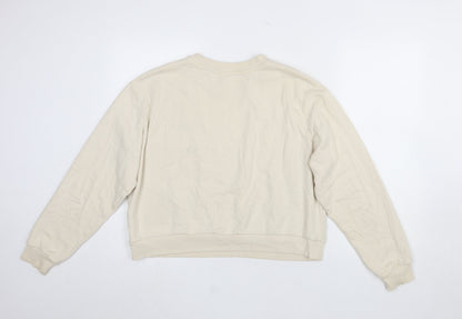 Womens UK Size L H&M Beige Pullover Sweatshirt