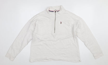 Womens UK Size 14 U.S. Polo Assn. White Pullover Sweatshirt