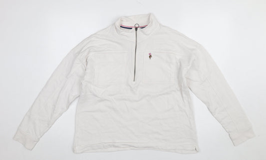Womens UK Size 14 U.S. Polo Assn. White Pullover Sweatshirt