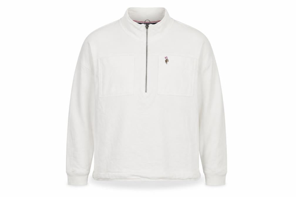 Womens UK Size 14 U.S. Polo Assn. White Pullover Sweatshirt