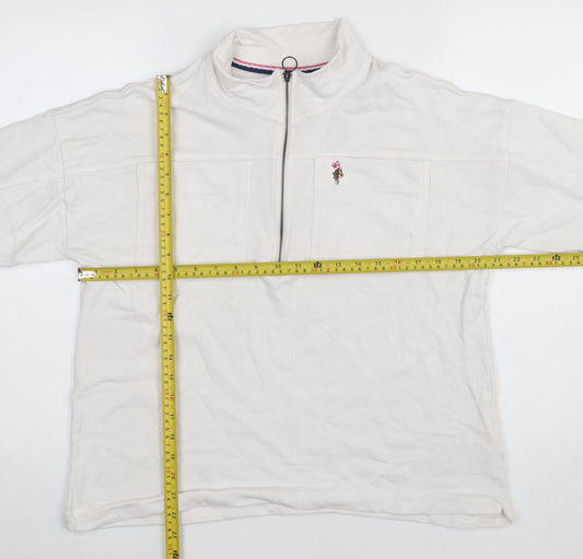 Womens UK Size 14 U.S. Polo Assn. White Pullover Sweatshirt