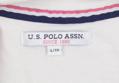 Womens UK Size 14 U.S. Polo Assn. White Pullover Sweatshirt