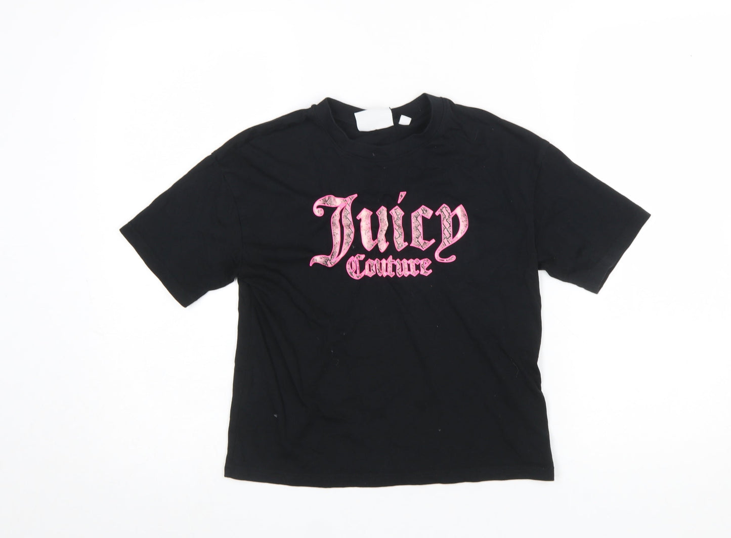 Girls UK Size 12-13 Years Juicy Couture Black Basic Pullover T-Shirt
