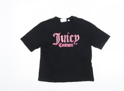 Girls UK Size 12-13 Years Juicy Couture Black Basic Pullover T-Shirt