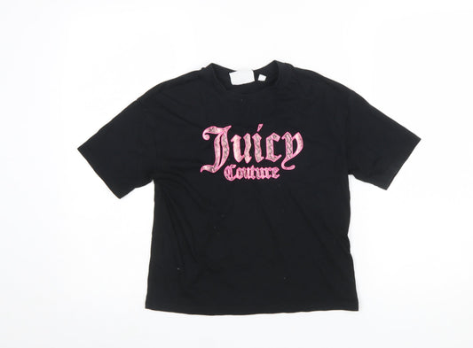 Girls UK Size 12-13 Years Juicy Couture Black Basic Pullover T-Shirt