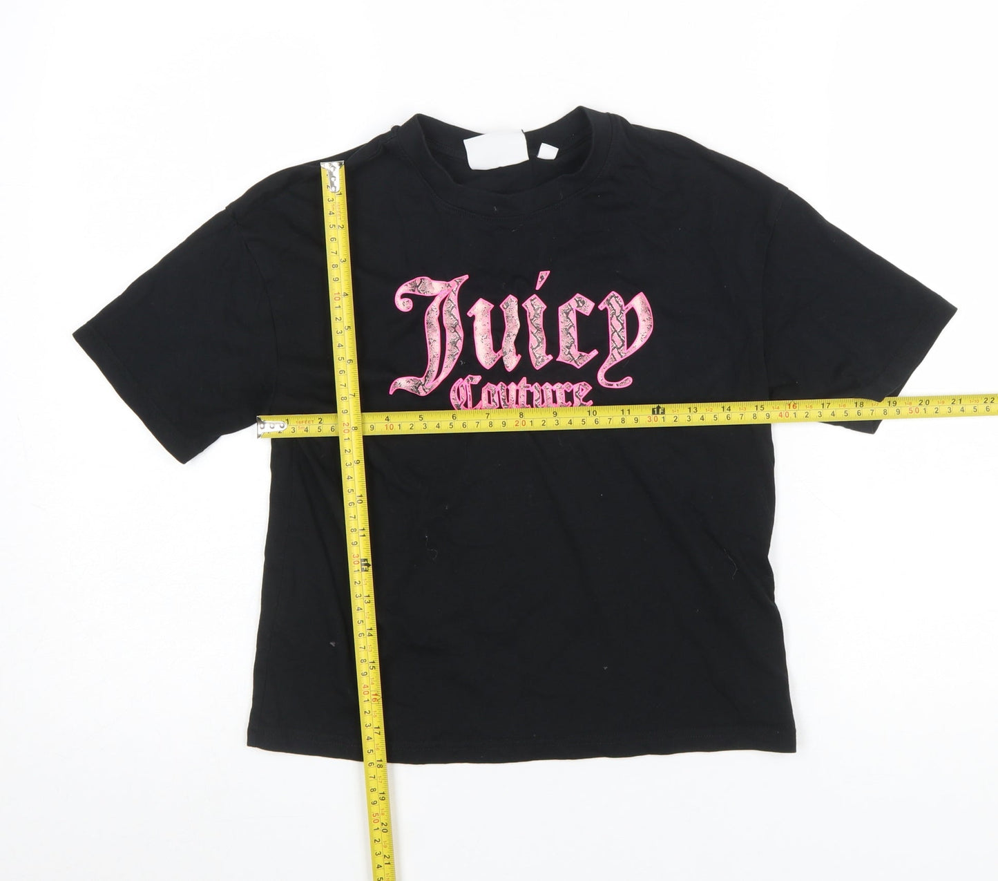 Girls UK Size 12-13 Years Juicy Couture Black Basic Pullover T-Shirt
