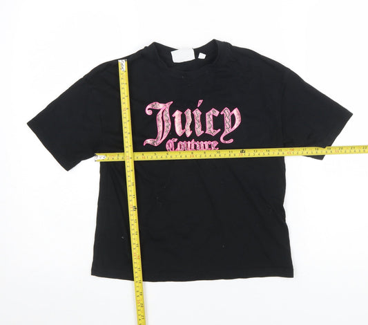 Girls UK Size 12-13 Years Juicy Couture Black Basic Pullover T-Shirt