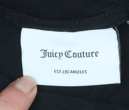 Girls UK Size 12-13 Years Juicy Couture Black Basic Pullover T-Shirt