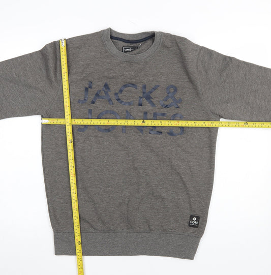 Mens UK Size M JACK & JONES Grey Pullover Sweatshirt