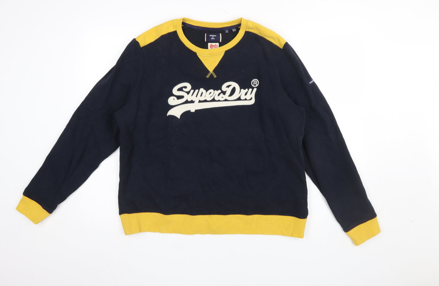 Womens UK Size 14 Superdry Blue Pullover Sweatshirt