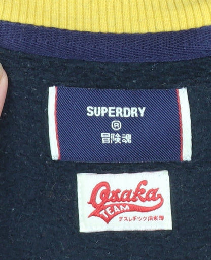Womens UK Size 14 Superdry Blue Pullover Sweatshirt