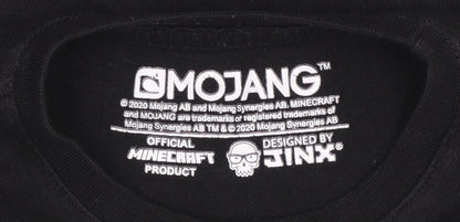Girls UK Size 5-6 Years Mojang Black Basic T-Shirt