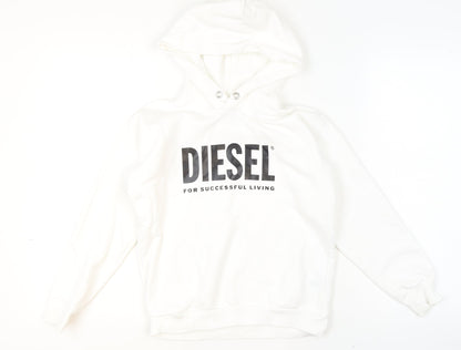 Girls UK Size 10 Years Diesel White Pullover Hoodie
