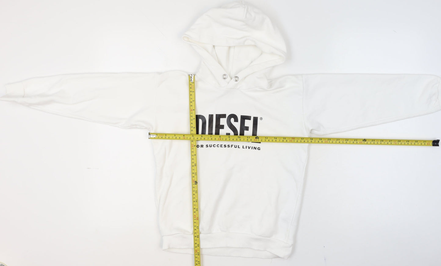 Girls UK Size 10 Years Diesel White Pullover Hoodie