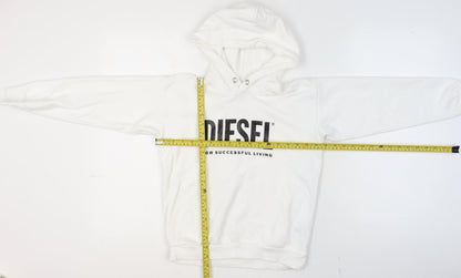 Girls UK Size 10 Years Diesel White Pullover Hoodie