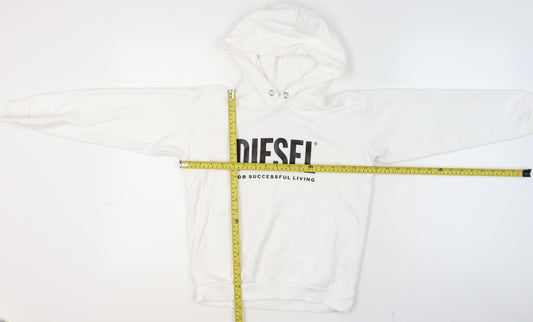Girls UK Size 10 Years Diesel White Pullover Hoodie