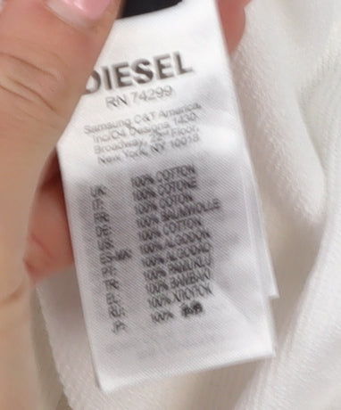 Girls UK Size 10 Years Diesel White Pullover Hoodie