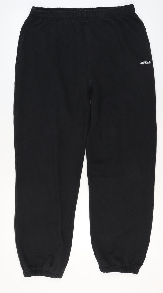 Mens UK Size L Reebok Regular Fit Sweatpants Black Trousers