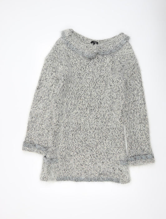 Womens UK Size M Marks and Spencer Grey Pullover Jumper