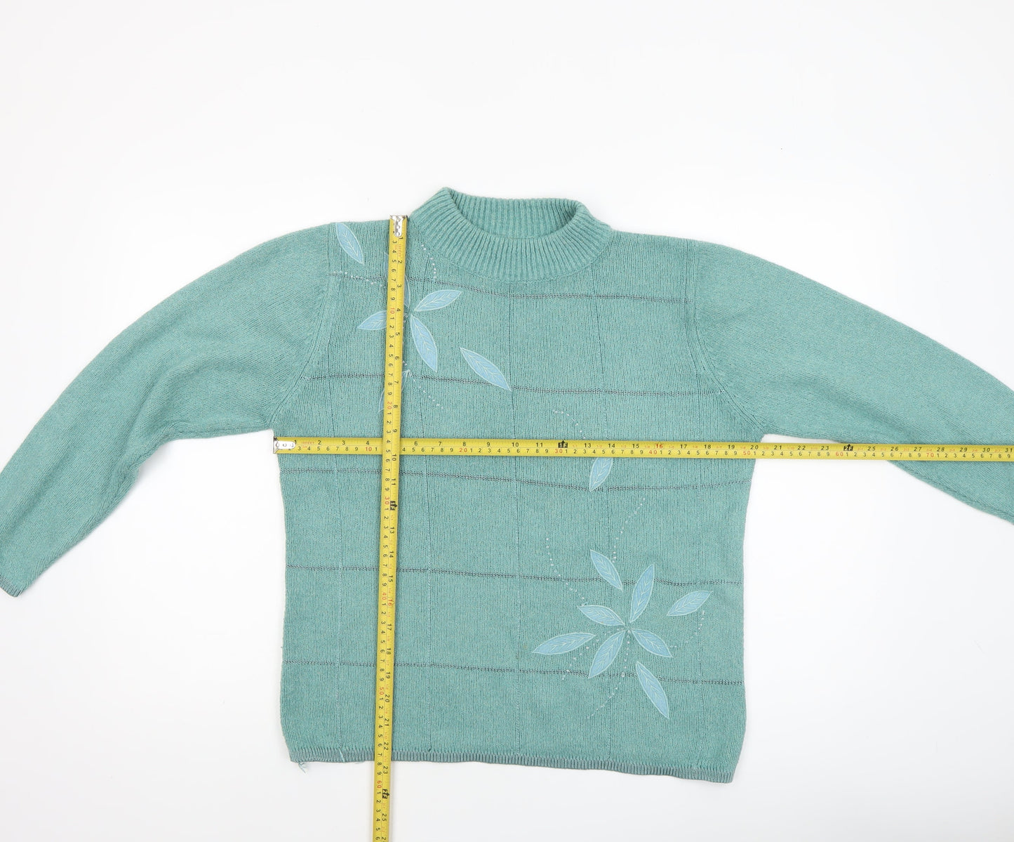 Womens UK Size M Elizabeth Scott Green Pullover Jumper