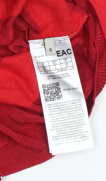 Womens UK Size 6 GUESS Red Pullover Jumper