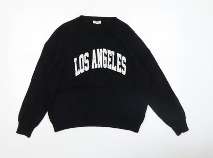 Womens UK Size One Size Moode Paris Black Pullover Jumper