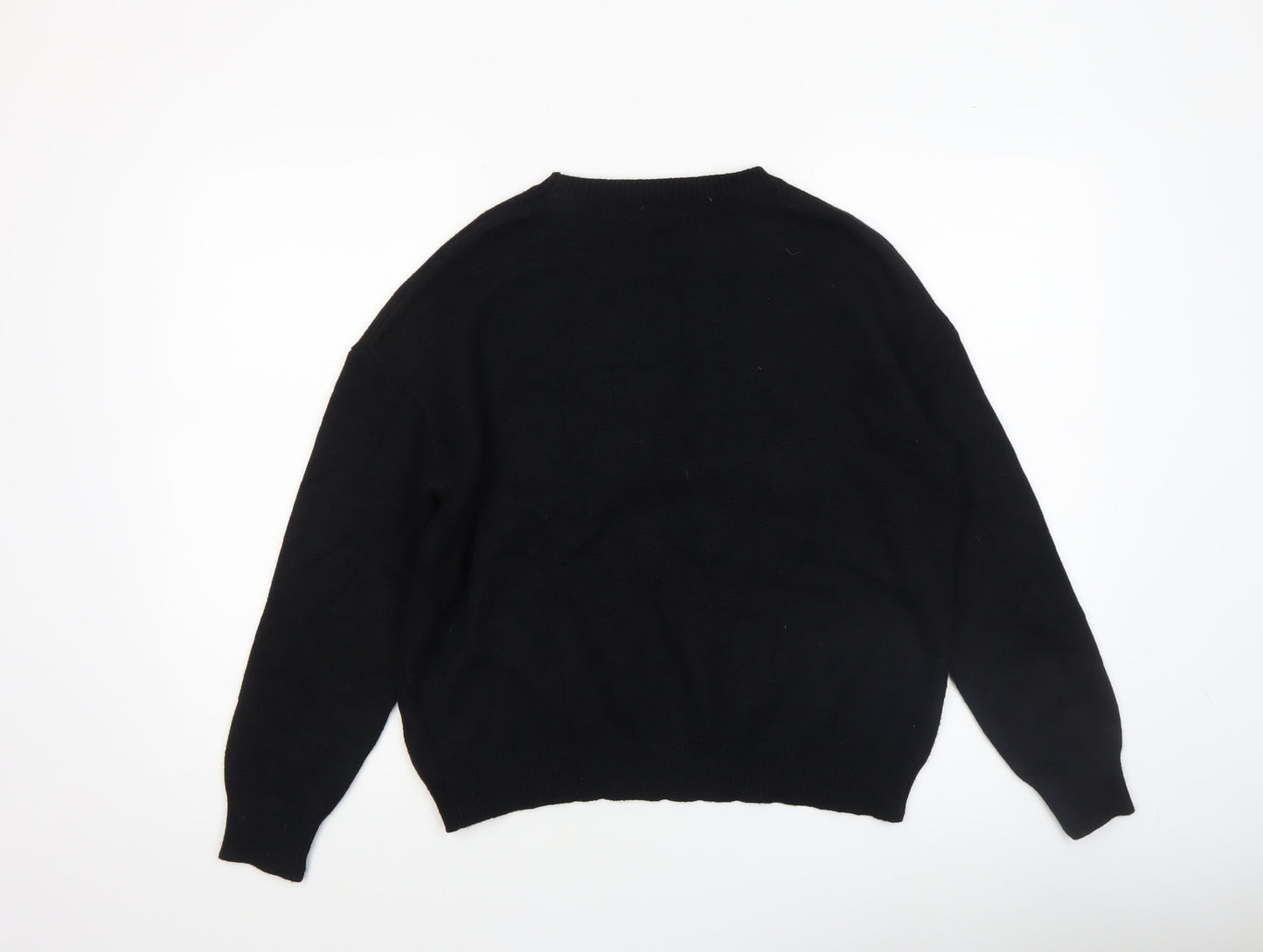 Womens UK Size One Size Moode Paris Black Pullover Jumper