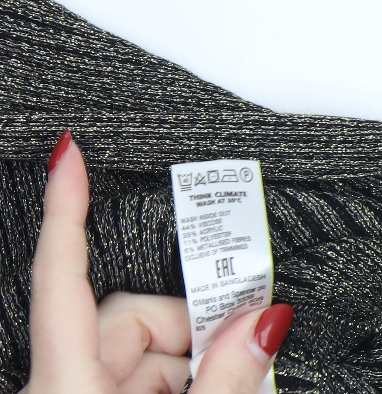 Womens UK Size 14 Marks and Spencer Black Pullover Jumper