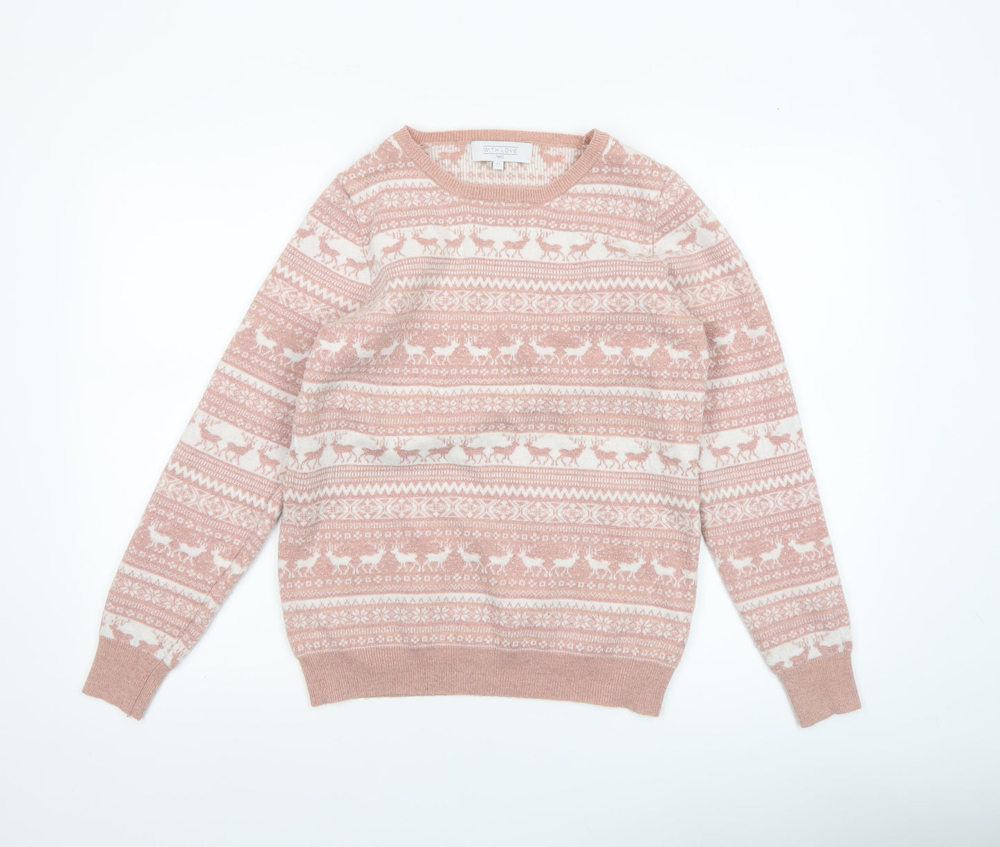 Womens UK Size 12 NEXT Pink Pullover Jumper