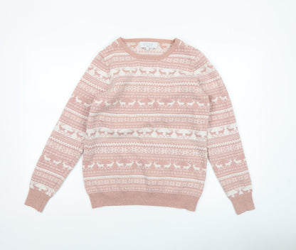 Womens UK Size 12 NEXT Pink Pullover Jumper