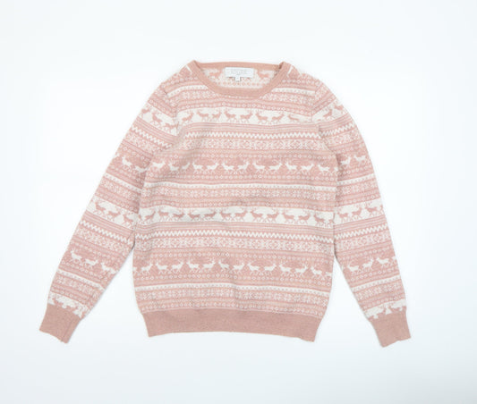 Womens UK Size 12 NEXT Pink Pullover Jumper