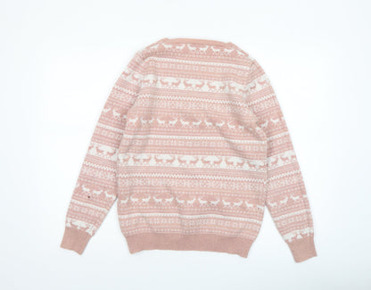 Womens UK Size 12 NEXT Pink Pullover Jumper