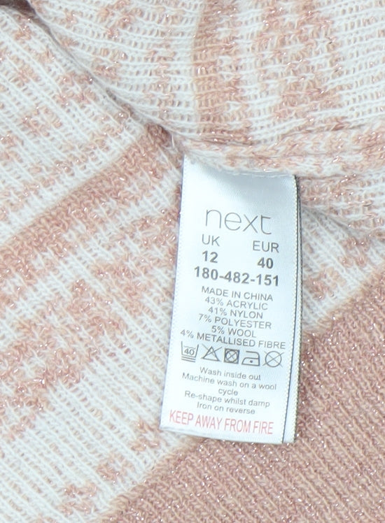 Womens UK Size 12 NEXT Pink Pullover Jumper